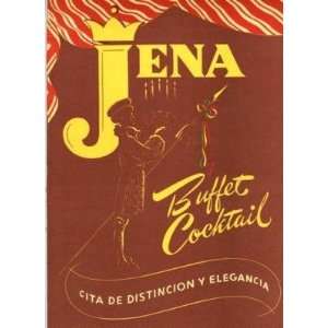   JENA Buffet Cocktail Menu Morelos Mexcio D.F. 1950s 