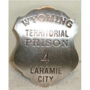  Wyoming Prison Guard Laramie Obsolete Old West Police 