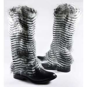  Hot Fashion Item Animal Furry Faux Fur LEG Warmers LF24 Bk 