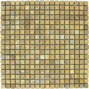   mosaic tile giallo real tumbled 12 x 12 mesh backe