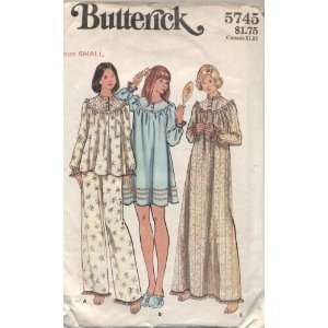   Butterick Pajamas and Nightgown Sewing Pattern #5745 