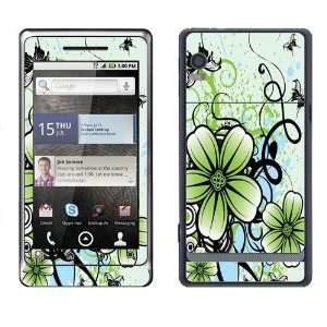  SkinMage (TM) Green Flowers With Black/ White Butterfly 