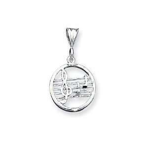  Sterling Silver Music Staff Charm Jewelry