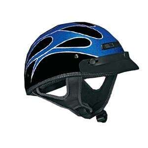  Vega XTS Flame Helmet   Medium/Blue Flame Automotive