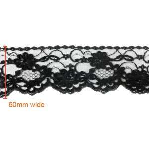  60mm Black Beaded Lace (By Yard)