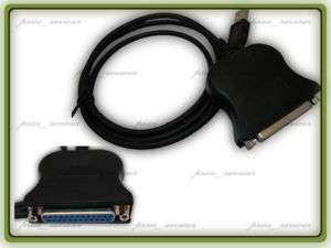 USB to 1284 25 Pin Parallel Printer Cable DB25 Adapter  