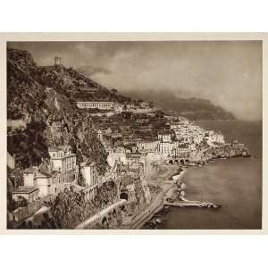  1925 Amalfi Italy Coast Cliffs Kurt Hielscher VERY NICE 