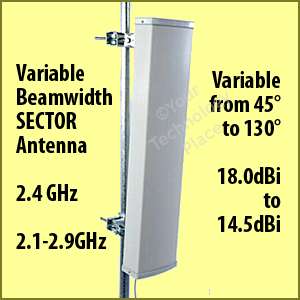 ARC VS2718SV1 2.4 GHz Variable 45 130° Wideband Sector Antenna  