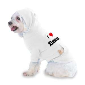  I Love/Heart Ximena Hooded T Shirt for Dog or Cat LARGE 