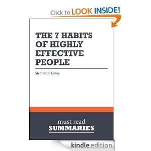 Summary The 7 Habits of Highly Effective People   Stephen R. Covey 