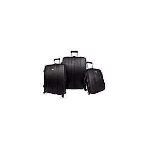  Travelers Choice 3 Piece Black Hard Shell Luggage 