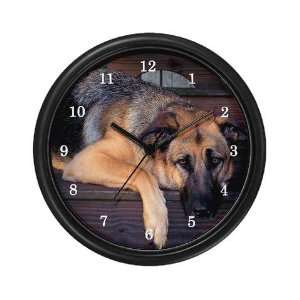  Lounging GSD Pets Wall Clock by 