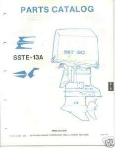 1989 Evinrude Johnson SSTE 13a Outboard Parts Catalog  