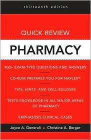 Quick Review Pharmacy, (0071446745), Joyce Generali, Textbooks 