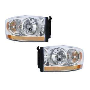   3500 Pickup Headlights W/Xenons Headlamps Driver/Passenger Pair New