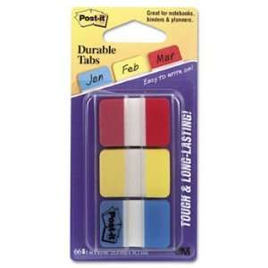 Post it 686RYB   Durable File Tabs, 1 x 1 1/2, Assorted 
