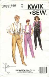 kwik sew 1495 for making the oufits shown the loose fitting slacks 
