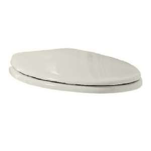 Porcher 71010 00.670 Round Front Wood Core Toilet Seat with Chrome 