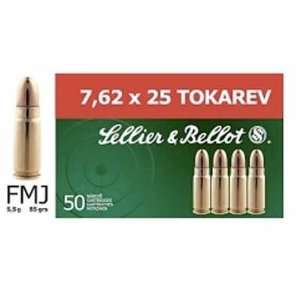  S&B 7.62X25 85GR FMJ 50/1500 Beauty