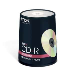 TDK   100 x CD R   700 MB ( 80min ) 52x   spindle 