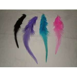   Synthetic Hair Faux Feather Hair Extensions with Bonded Tips Beauty