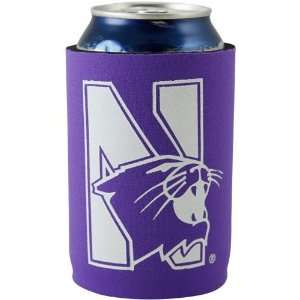 Northwestern Wildcats Purple Team Logo Can Coolie