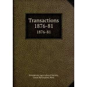   1876 81 Great Barrington, Mass Housatonic Agricultural Society Books