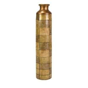  Metallic Copper Patchwork Tall Floor Vase