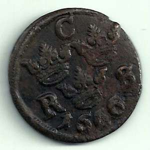 Swedish Copper Avesta Coin,1666,Excellent Detail  