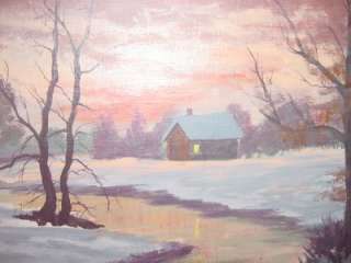 Beautiful Original Oil Painting East Texas Artist Cabin  