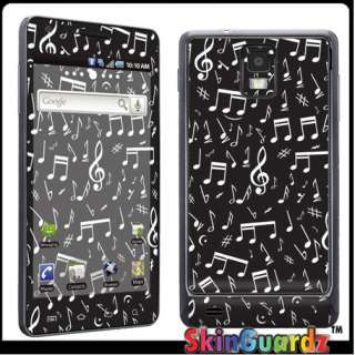 Music Note Black Vinyl Case Decal Skin To Cover Your Samsung Infuse 4G 