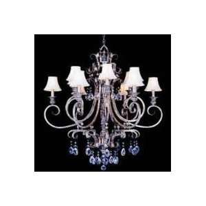     12 Light 2 Tier Square Arm Chandelier without Crystals   7741/7741