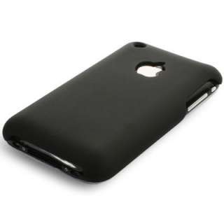 Soft Touch Hard Back Case Black For Iphone 3G 3G S  