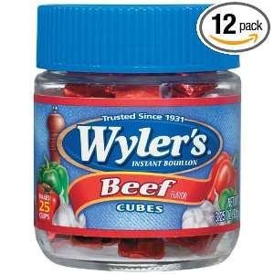 Wylers Beef Bouillon Cube, 25 Count Grocery & Gourmet Food