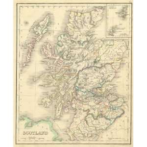  Whyte 1840 Antique Map of Scotland