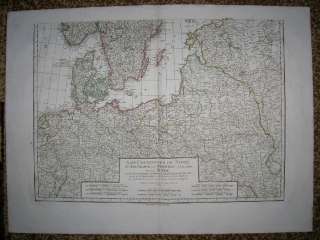 1792 Delamarche map POLAND, BALTIC, SCANDINAVIA  