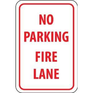 TM3H   No Parking Fire Lane, 18 X 12, .063 Aluminum  