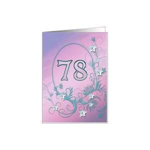  78th Birthday card with diamond stars effect Card Toys 