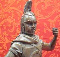 Art Deco Bronze Sculpture Statue Figure Spartan Warrior Roman 