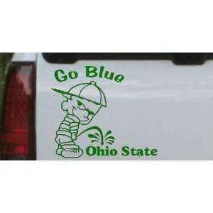 Go Blue Pee On Ohio State Car Window Wall Laptop Decal Sticker    Dark 