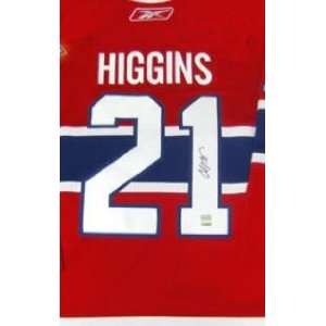 CHRIS HIGGINS Montreal Canadiens autographed RBK Jersey