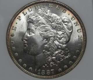 1887 Morgan Silver Dollar ANACS   MS65  