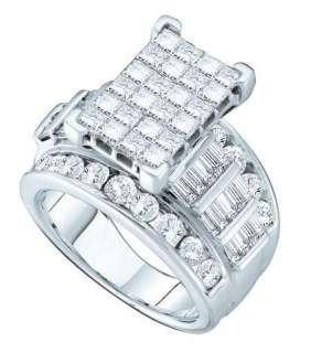 14K LADIES WHITE GOLD DIAMOND BRIDAL ENGAGEMENT WEDDING BAND RING 4.0 