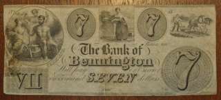 Here is an interesting odd denomination note from Bennington VT. This 