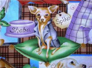 New Dog Fabric BTY Chihuahua Yorkie Dachshund Poodle  
