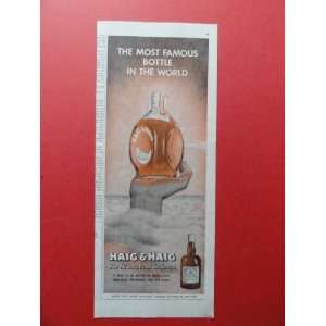  Haig&Haig Scotch,1946 print advertisement (bottle in hand 