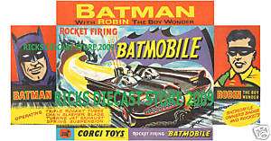 Corgi Toys 267 Batman Batmobile 1966 Shop Poster Sign  