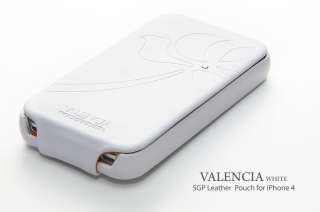 SGP Leather Pouch Case [Valencia WHITE] for iPhone 4S  