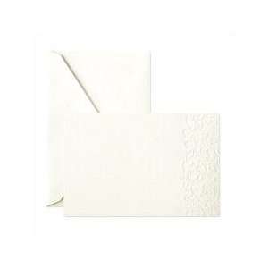  Blind Embossed Printable White Correspondence Cards 