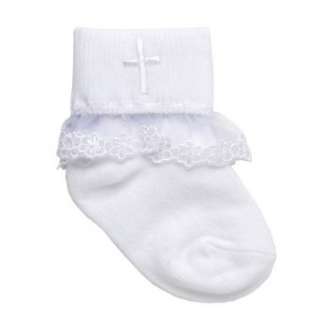    Tic Tac Toe Christening Lace Anklet   White Tic Tac Toe Clothing